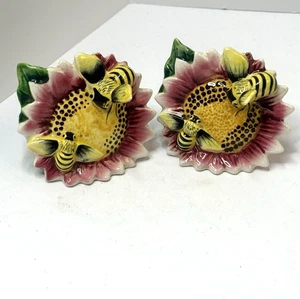 Girasol vintage con abejas hecho en Japón sal y pimienta raro SP35 - Imagen 1 de 8