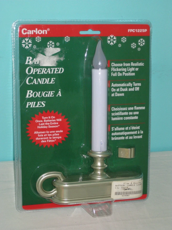 Good Tidings Window Candle With Light Sensor Orange Flame Pewter Fpc1225p