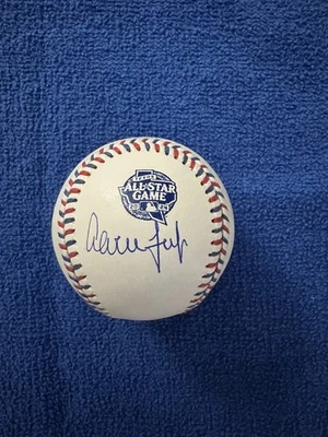 AARON JUDGE NYY AUTOGRAFIADO 2024 ALL STAR GAME OMLB FANÁTICOS VERIFICADOS Foto 1 de 4