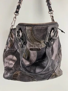 COACH 14311 Madison CLAIRE OP Art Inlaid Leather Gray Black Bag Purse Tote 2009 - Picture 1 of 14