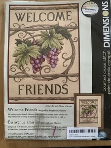Dimensions "Welcome Friends" CCS 10"x14" Stitch a Warm Welcome! - Bild 1 von 3