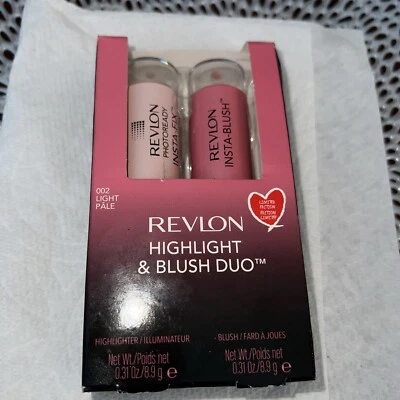 Revlon Highlight & Blush Duo 002 LIGHT PALE New Boxed - Image 1 of 4