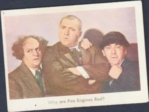 THE THREE STOOGES 1959 FLEER CREAM BACK CARD 89 Why are Fire Engines Red? NM - Picture 1 of 2