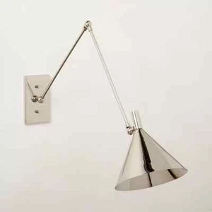 Mid-Century Modern Polished Chrome Swing Arm Wall Sconces Lamp - Picture 1 of 3