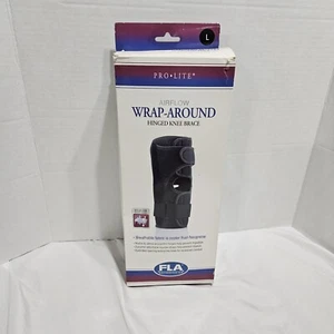 Fla Orthopedics ProLite Airflow Wrap-around Hinged Knee Brace Large Blk - Picture 1 of 7