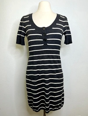 Theory Wool Blend Ernesta New Steady Striped Wool Blend Gray White dress Size M - Image 1 of 4
