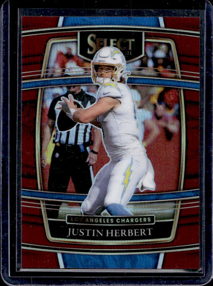 2021 Select Justin Herbert Concourse Maroon Prizm #/149 Chargers