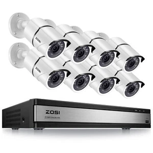 ZOSI 16CH 2MP HD Outdoor Security Camera System H.265+5MP Lite DVR CCTV Wired IR - Picture 1 of 10