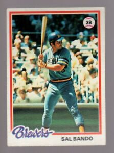 1978 Topps Sal Bando Baseball Card Milwaukee Brewers