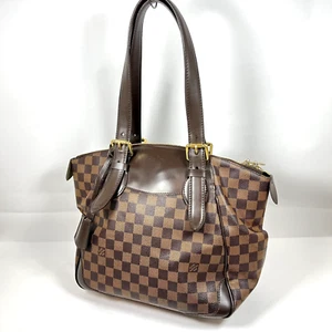 Louis Vuitton Damier Ebene Verona MM Shoulder Bag N41118 LV DU3182 Brown RankA - Picture 1 of 21