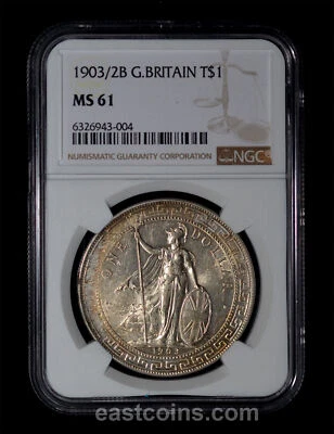 NGC MS61 1903/2 B Great Britain Trade Dollar - Image 1 of 4