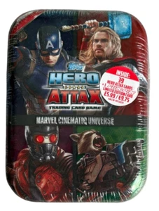 2016 TOPPS HERO ATTAX MARVEL CINEMATIC UNIVERSE SEALED POCKET TIN LIMITED CARD - Picture 1 of 2