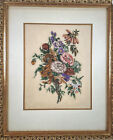 Vintage Framed Cross Stich Floral picture