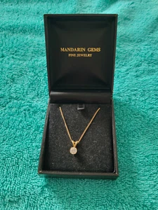 DIAMANT & 18K GELBGOLD HALSKETTE, ANHÄNGER & KETTE - Bild 1 von 6