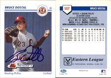 Bruce Dostal Signed 1991 Line Drive AA #507 Card Reading Phillies Auto AU