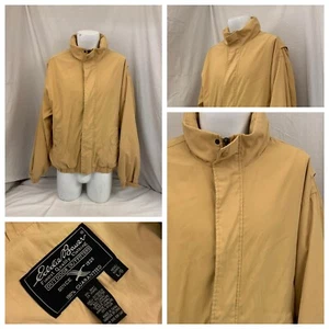Eddie Bauer Jacket L Yellow 100% Poly Full Zip Button Pockets YGI Y1-883 - Picture 1 of 12