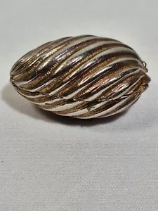 Vintage massives Parfum kompakt strukturiert goldfarben EGG aufklappbar antik - Bild 1 von 7