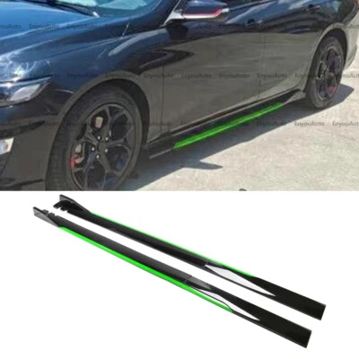For Volkswagen Golf MK5 MK6 7 86" Side Skirt Extension Rocker Panel Black Green - Image 1 of 4