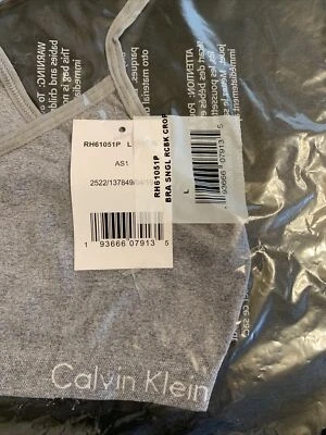 Sujetador CALVIN KLEIN Gris Corto Único Espalda Corredora Niñas Talla Grande 10/12 Nuevo con Etiquetas Envío Gratuito Foto 1 de 4
