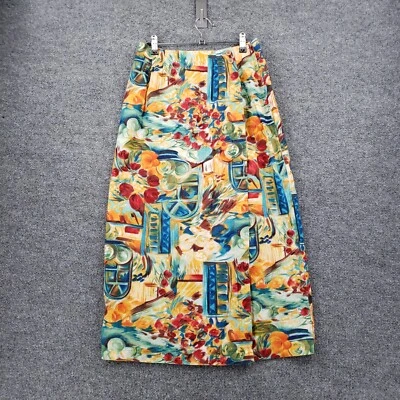 ВИНТАЖНАЯ женская юбка с оборками и тесаным узором 6 предметов искусства для ношения макси с длинным разрезом богемное - Изображение 1 из 4