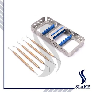 JUEGO DE 5 PIEZAS DE INSTRUMENTOS DENTALES GINGIVALES DE RETRACCIÓN DE CORDONES CON CASETE CE - Imagen 1 de 2