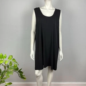 TS Taking Shape Plus Size XL Tunic Top Blouse Sleeveless Casual Black Stretch - Bild 1 von 11
