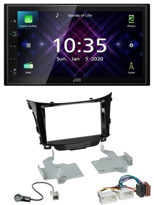 JVC DAB 2DIN MP3 Bluetooth USB Autoradio für Hyundai i30 (ab 12) - Bild 1 von 4