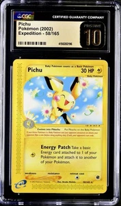 Pokémon 2002 Expedition Base Set Ereader Pichu CGC Pristine 10 Pop 6! - Picture 1 of 3
