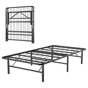 Foldable Metal Bed Frame, 14" Mattress Foundation with Sturdy Steel Slats - Picture 1 of 8