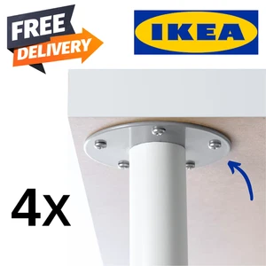 *GENUINE* IKEA 4X ADIL Leg Mounting Plates & Screws For ALEX Desk (104217) METAL - Picture 1 of 4