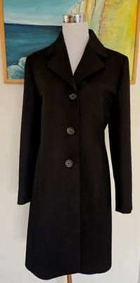 CINZIA ROCCA  due Zeitlos Made In Italy Damen Mantel Schwarz Gr. 36   100% Wolle - Bild 1 von 4