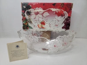 Cuenco Walther Glas Jardiniere Hecho en Alemania Vintage Floral Navidad Vacaciones - Imagen 1 de 10