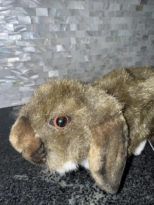 Hansa NWT Small Realistic Lop Ear Rabbit Bunny Plush Stuffed Animal 9820PM 2015 - Image 1 of 4