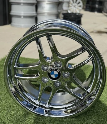 1-NUEVO CROMO 18” BMW 740i 750i 1998-2001 OEM LLANTA TRASERA 59272 18x9,5 Foto 1 de 4