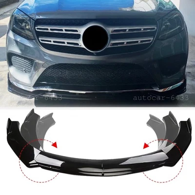 Black Front Bumper Chin Lip Spoiler Splitter For Mercedes Benz GLS450 GLS500 550 Foto 1 de 4