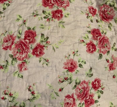 Edredón Simply Shabby Chic Edredón Queen Completo Rojo Rosa Floral Country Cottagecore Foto 1 de 4