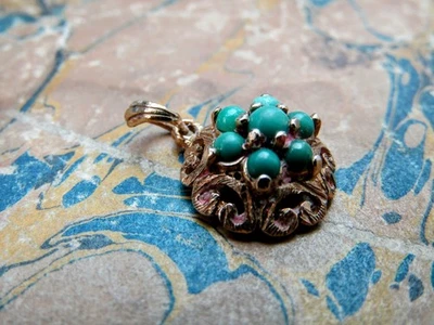 Charm   9CT Yellow Gold & Ruby Flower  (N3DV) - Image 1 of 4