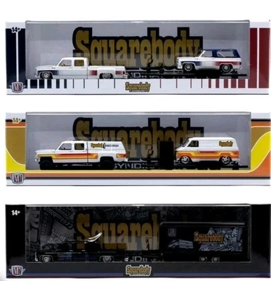 Juego completo de transportadores automáticos Squarebody Syndicate 2025 M2 Machines Foto 1 de 4