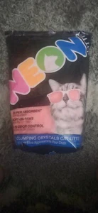 Gel de sílice aglutinante de neón arena de cristal para gatos, rosa - Imagen 1 de 2
