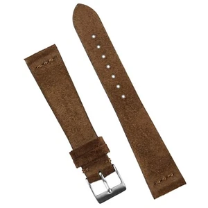B & R Bands Mocha Italian Vintage Suede Watch Band Strap 18mm 20mm 22mm - Imagen 1 de 3