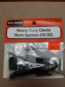 DU-BRO HEAVY DUTY CLEVIS HORN SYSTEM (10-32) CAT NO 3356 NEW IN PACKAGE!! - Picture 1 of 4