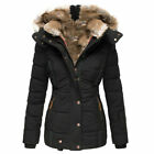 Women Ladies Jacket Thick Overcoat Plus Size Hooded Coat Winter Parka Fur Lined