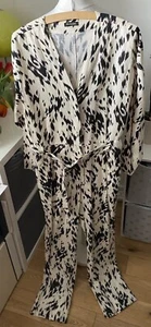 Massimo Dutti Ivory Mix Linen Mix Jumpsuit Size 12 - Picture 1 of 10
