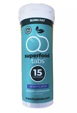Superfoods Skinny Tabs Detox 15 Berry Flavor Single Tube of 10 Tablets Exp 7/22