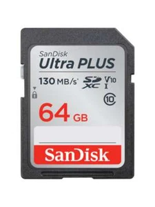 ORIGINAL Sandisk Ultra Plus 64GB SDXC-Karte, V10, 130 MB/s - Bild 1 von 2