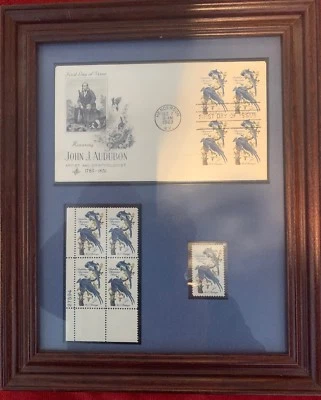 Bloque de placas Audubon Artcraft FDC #1241 5c + #27594 PB inferior izquierda + marco único Foto 1 de 4