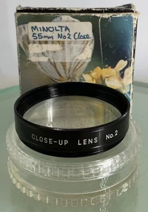 Minolta Close-Up Lens 55mm No.2 For Camera Lens With Case+Good Condition-691 - Picture 1 of 4