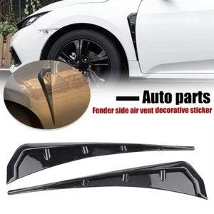 Guardabarros laterales de poliuretano termoplástico QP-Sport negro suave respiraderos cubierta de ala de aire accesorios para automóvil 2X - Imagen 1 de 7