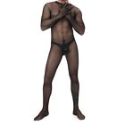 Sexy See Through Men&#39;s Full Body Bodysuit Mesh Tights Transparent Jumpsuit
