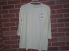 KIKI RIKI WOMANS 3/4TH SLEEVE STYLE CREAM COLOR SHIRT NEW WITH TAGS/PACKAGE